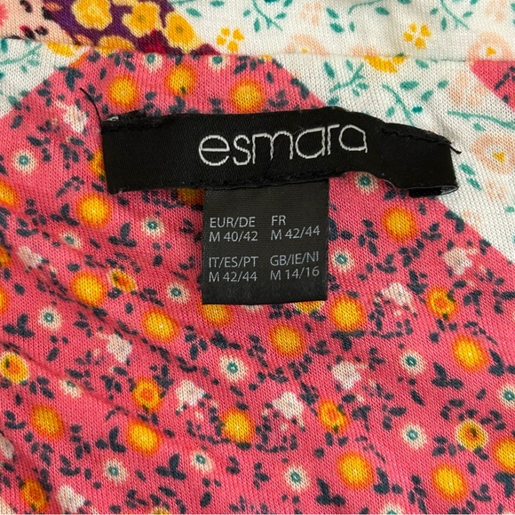 Esmara Boho Abstract Print Wrap Midi Skirt Women’s Size M Pink Black Festival - Picture 4 of 4